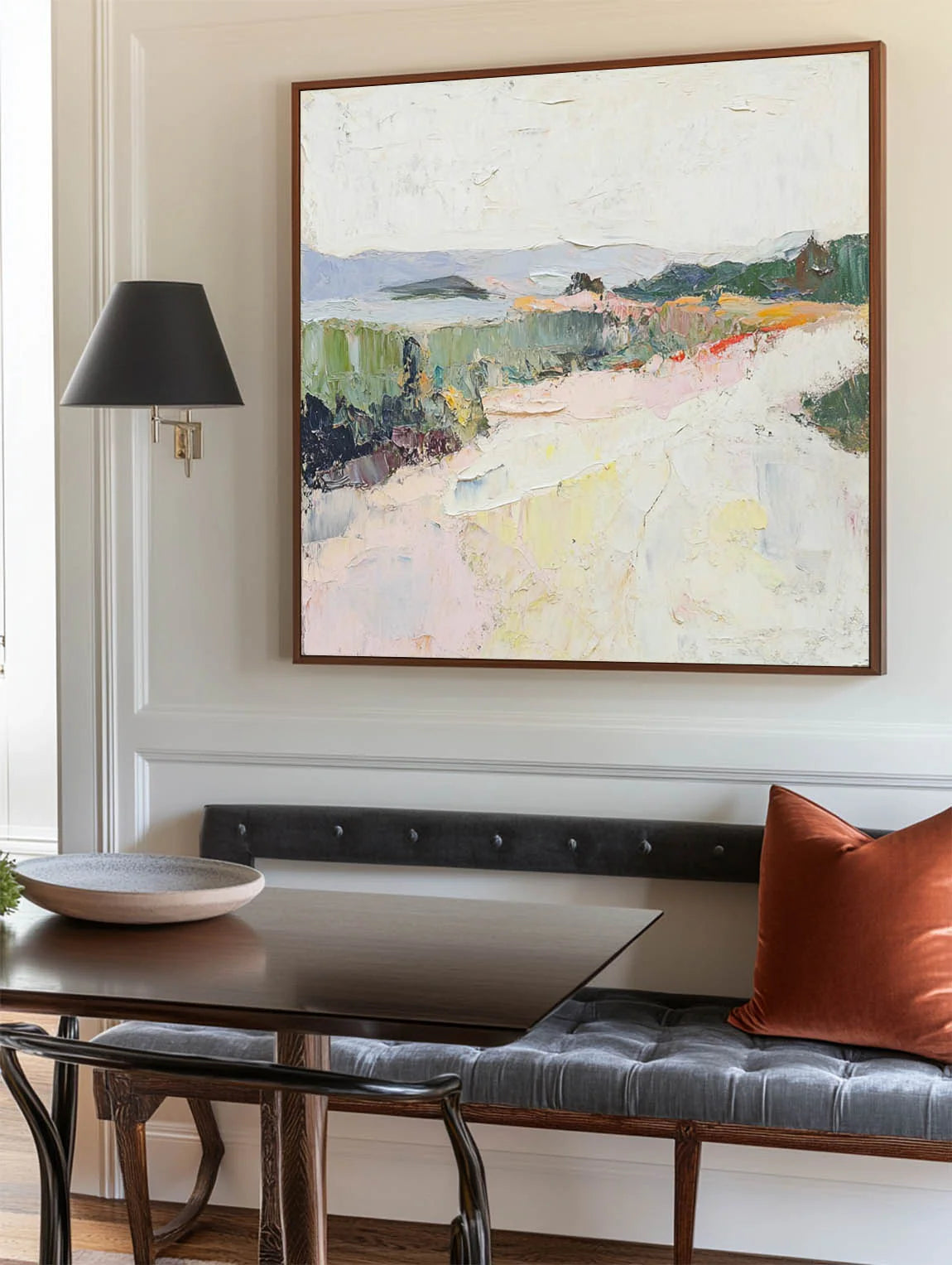 Minimalist White Landscape Painting CM#138