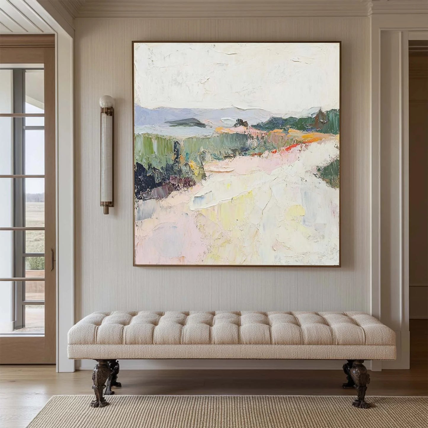 Minimalist White Landscape Painting CM#138