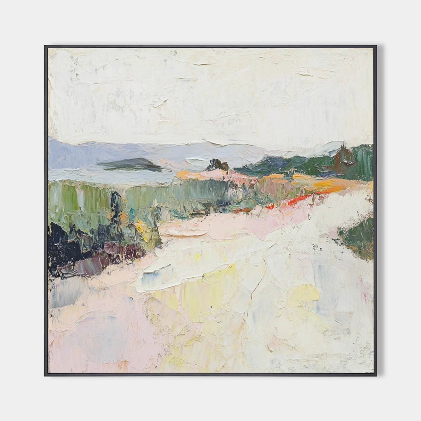 Minimalist White Landscape Painting CM#138