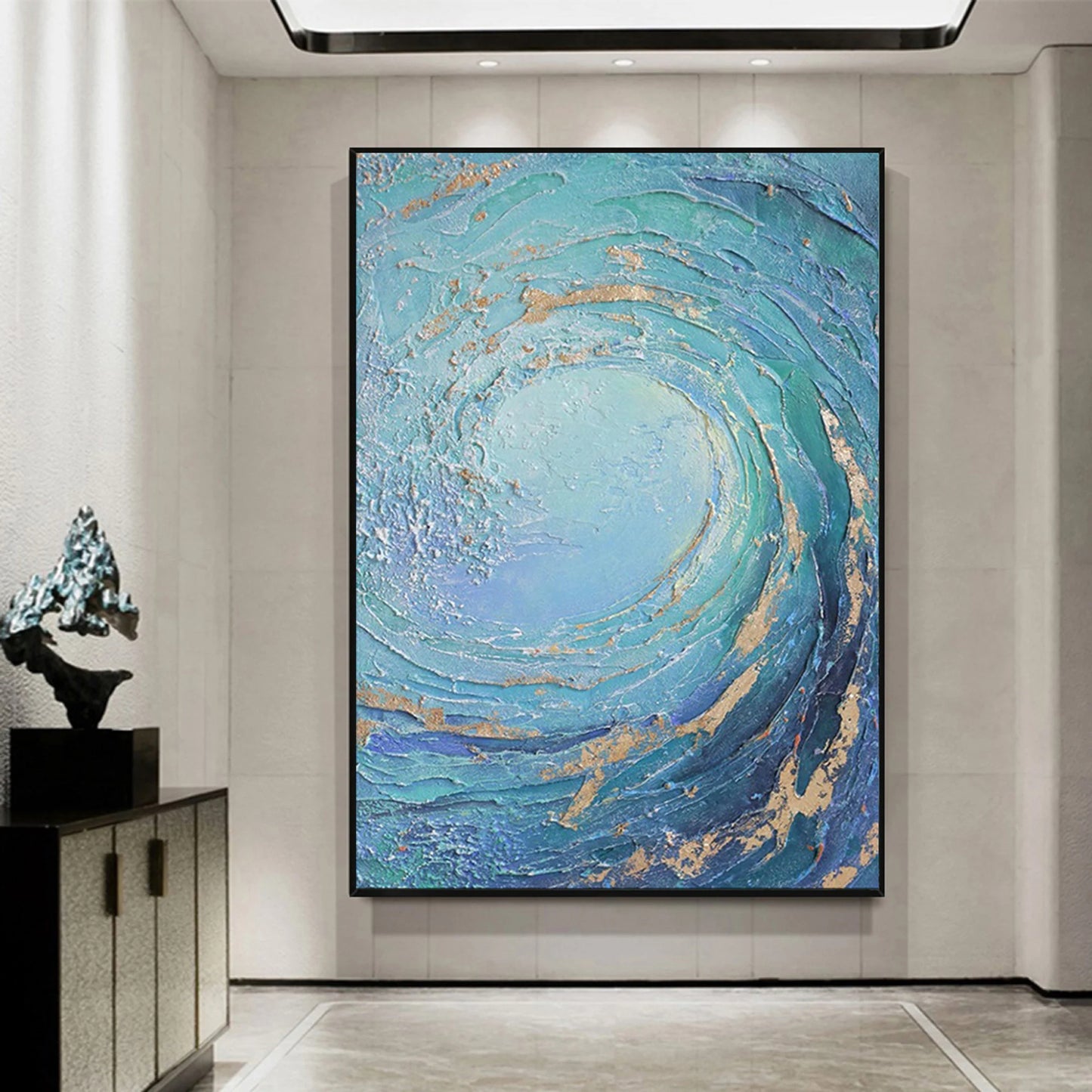 Minimalist Ocean Circle Painting CM#134