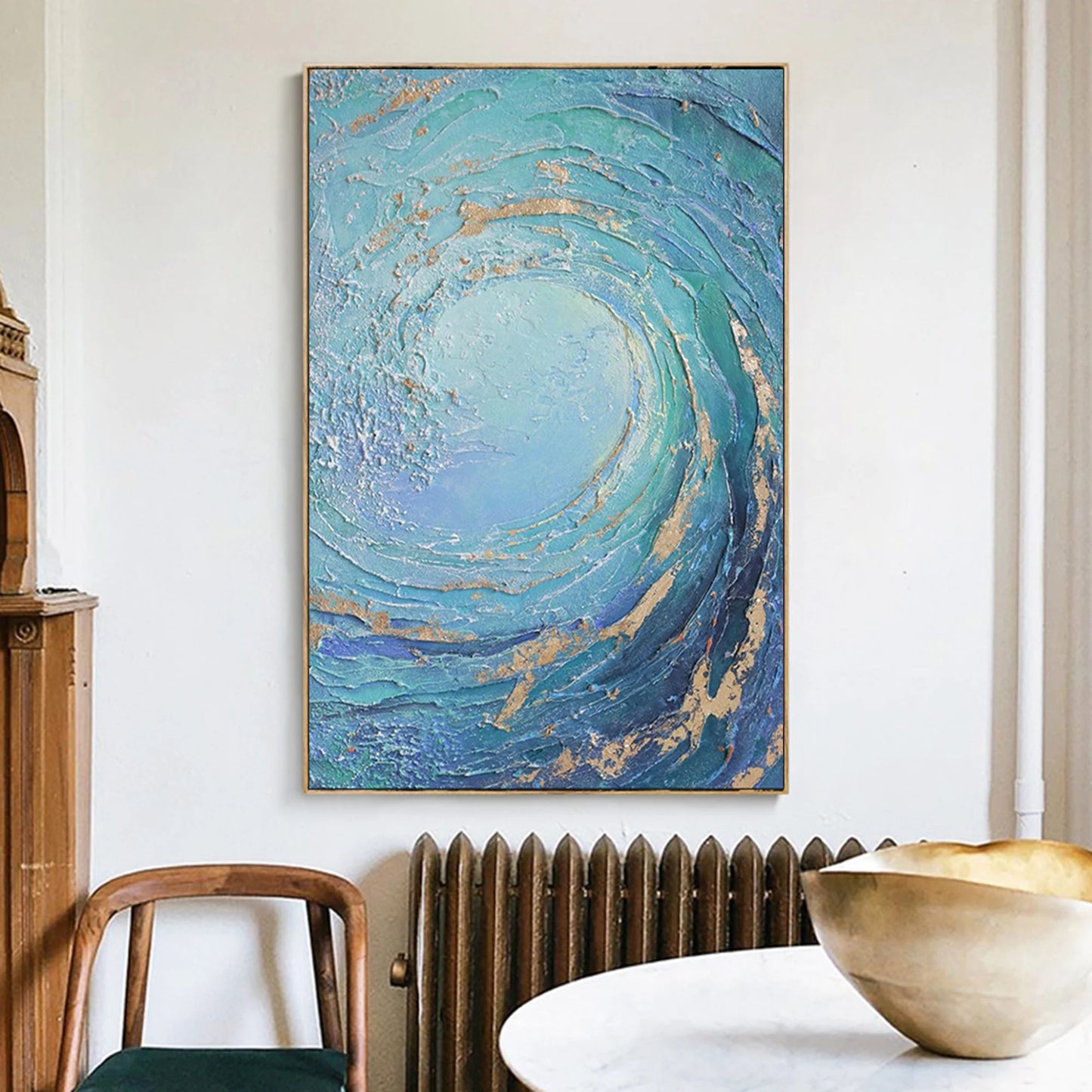 Minimalist Ocean Circle Painting CM#134