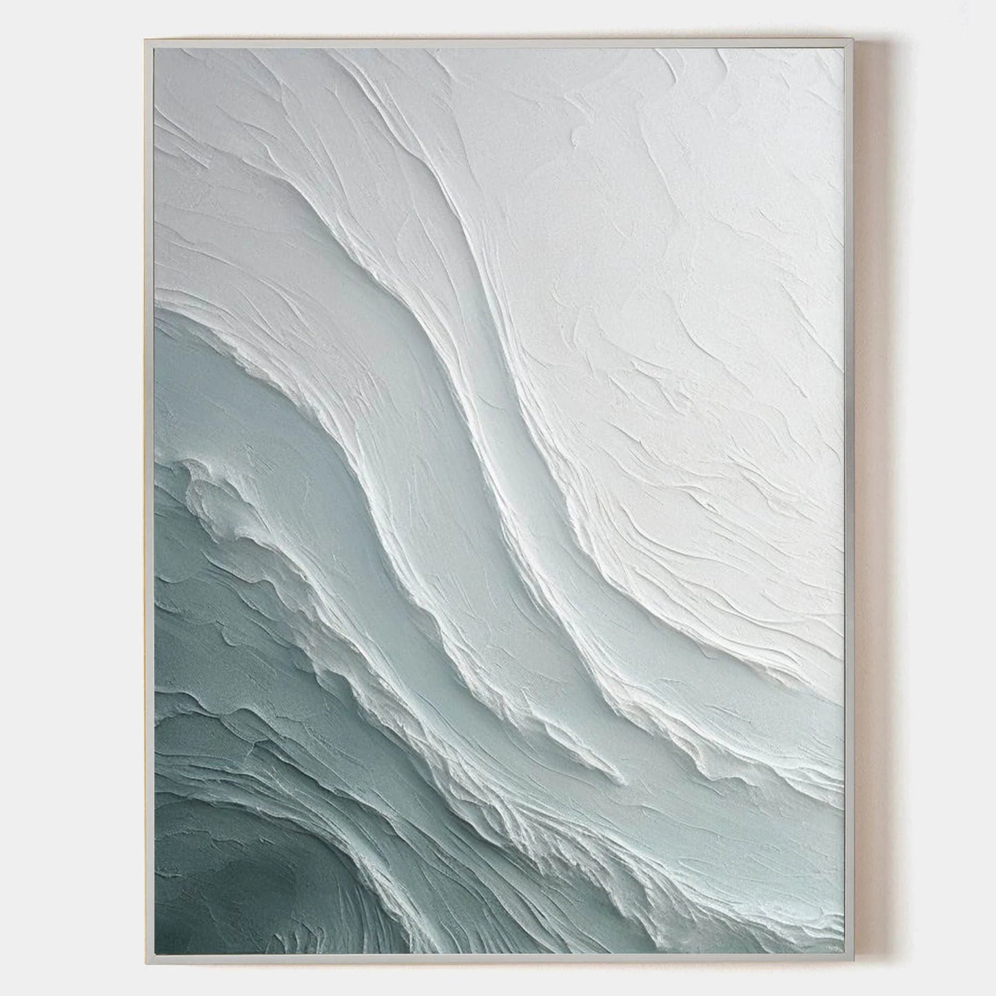 Texture White Ocean Landscape Painting TA#043