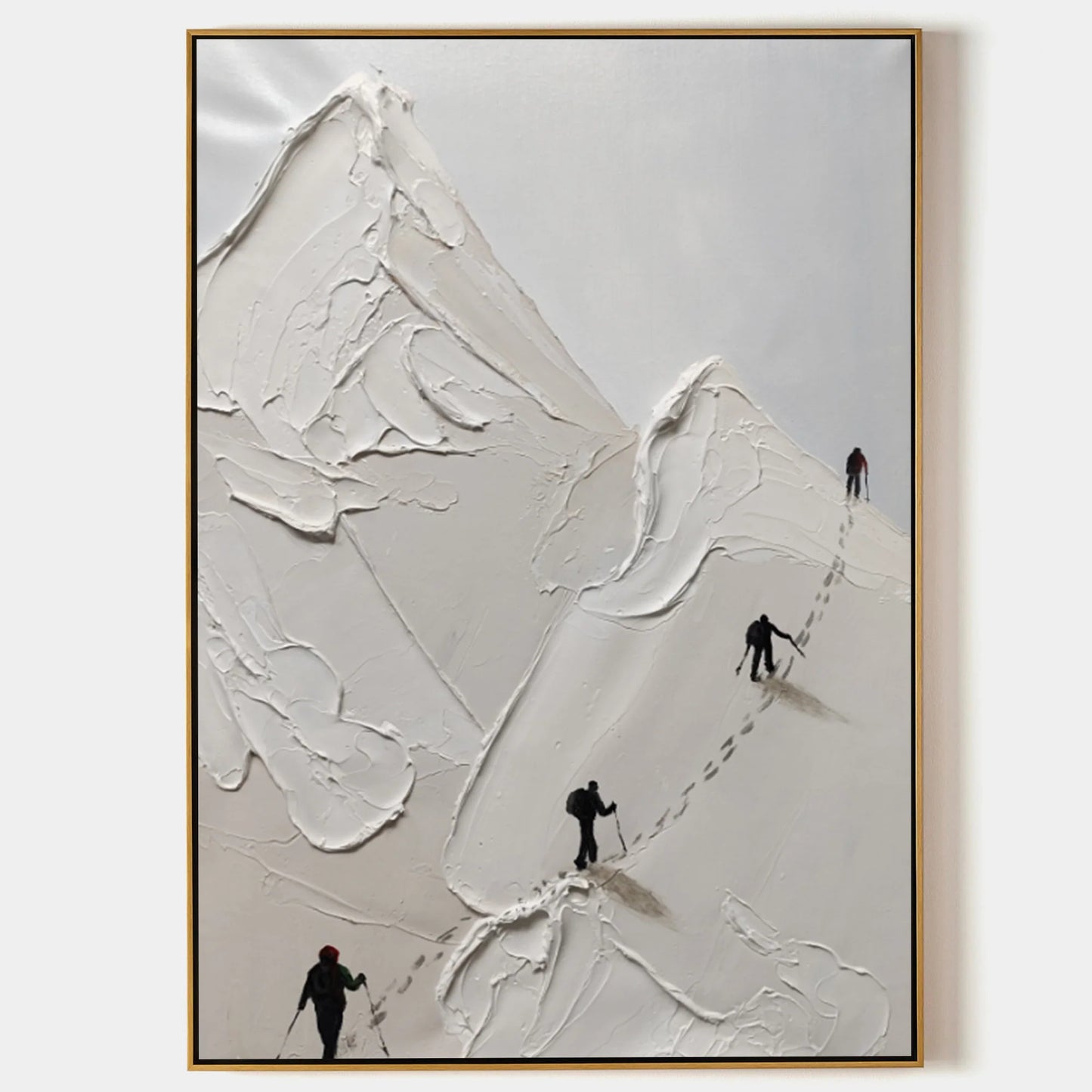 Texture White Snow Mountain Climbing Painting TA#042