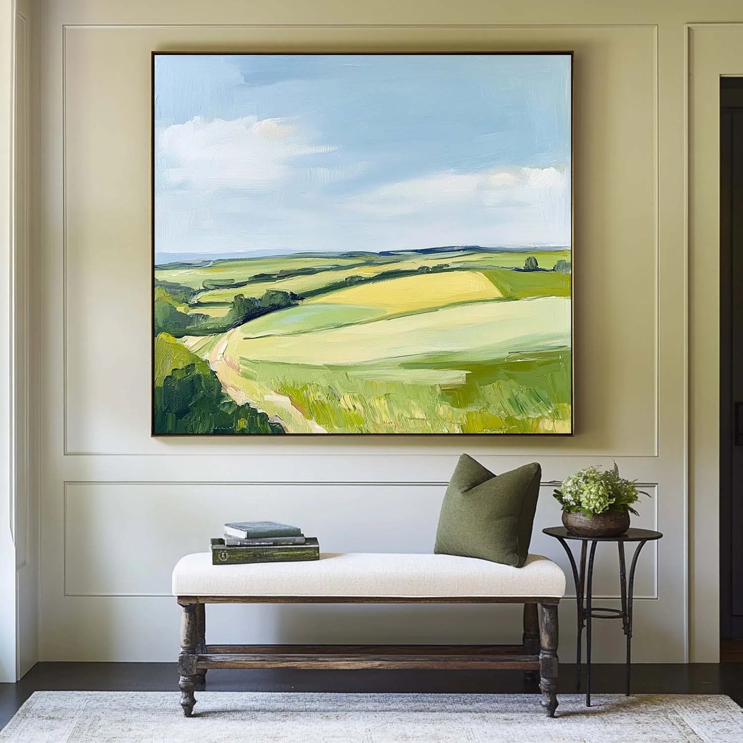 Minimalist Spring Landscape Painting CM#147