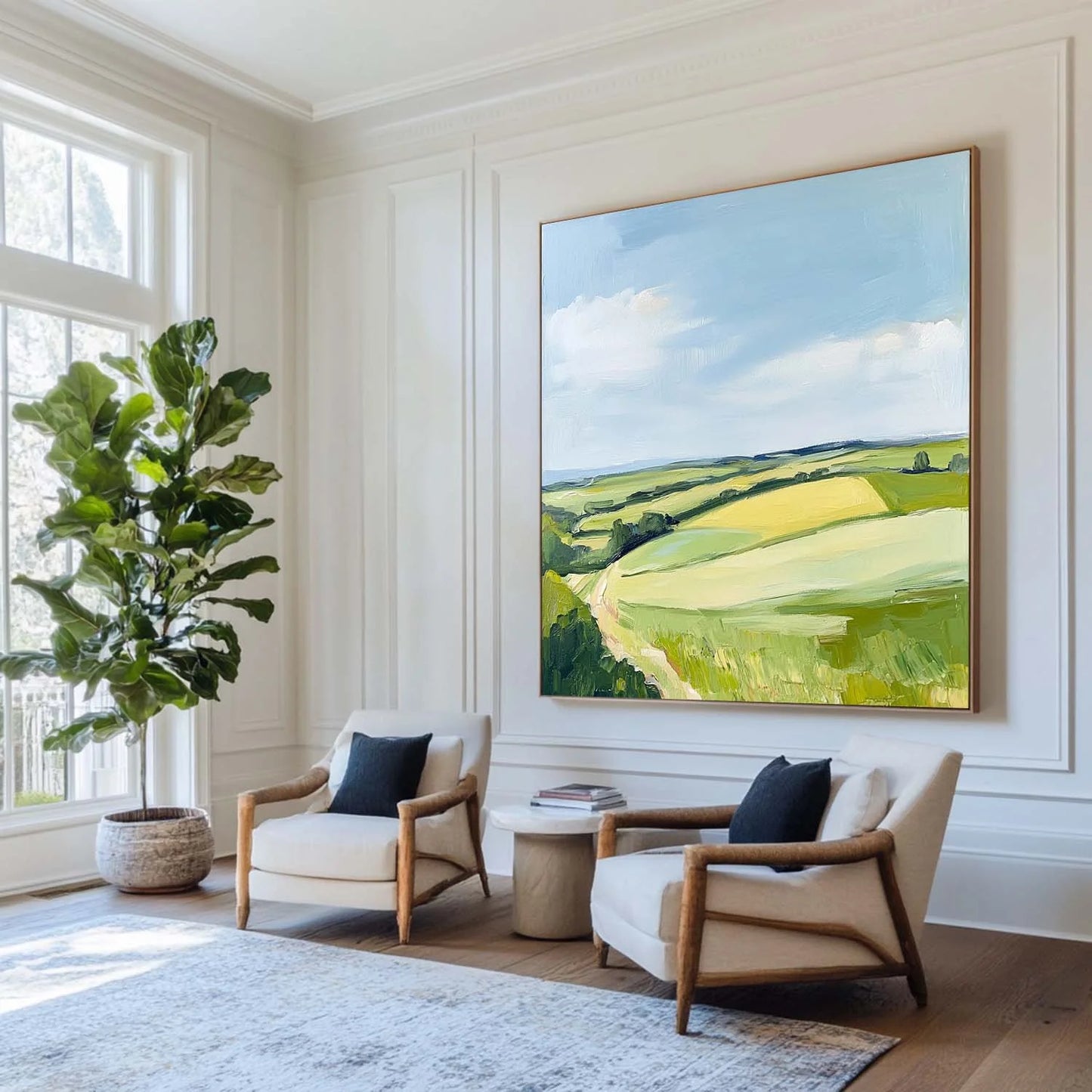 Minimalist Spring Landscape Painting CM#147