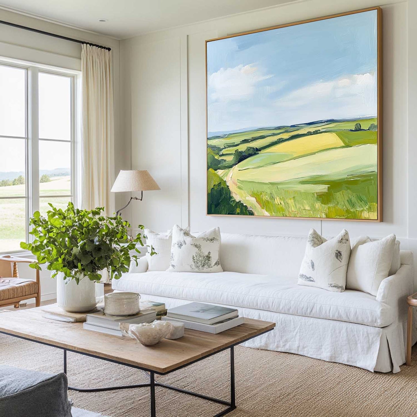 Minimalist Spring Landscape Painting CM#147