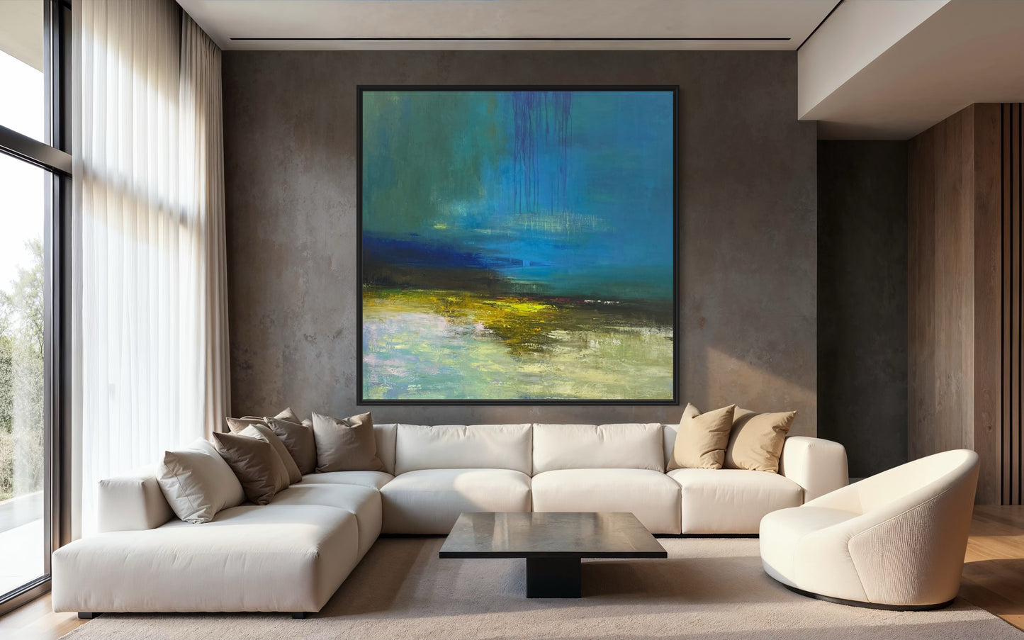 Minimalist Blue Painting CM#122