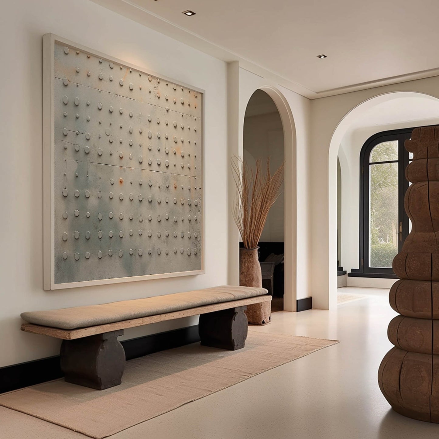 Luxury minimalist wall decor in Wabi-Sabi style