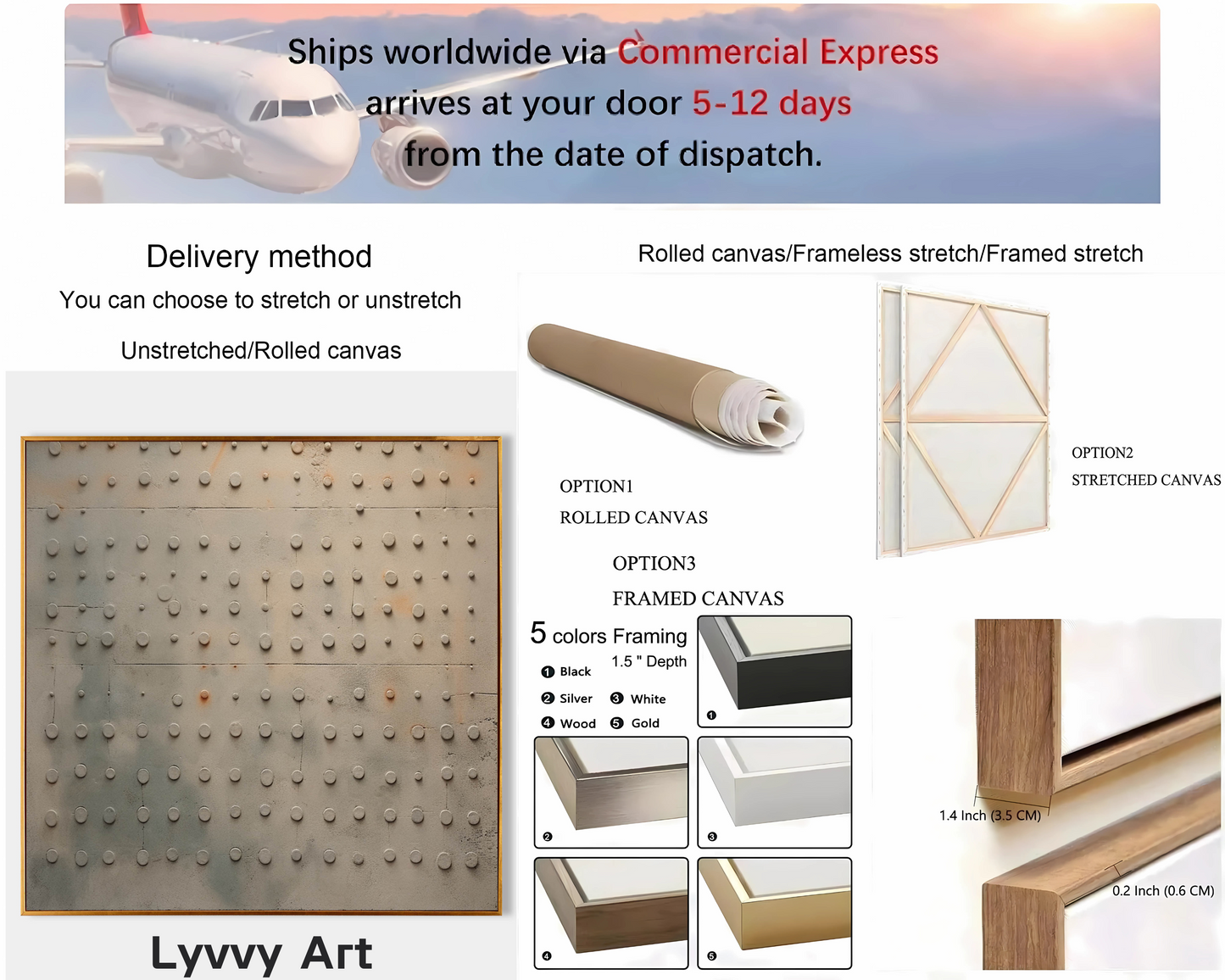 3 Pieces Geometric Painting WS#038