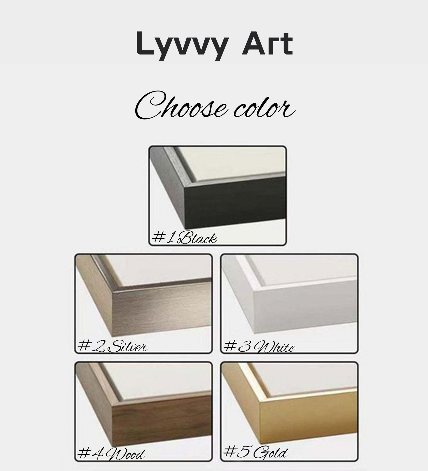 Frame color options for Wabi-Sabi canvas art