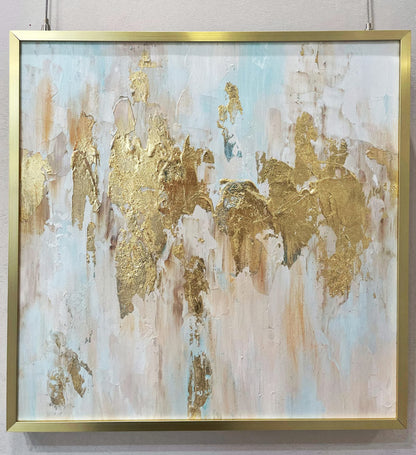 Golden Abstract Oil Painting