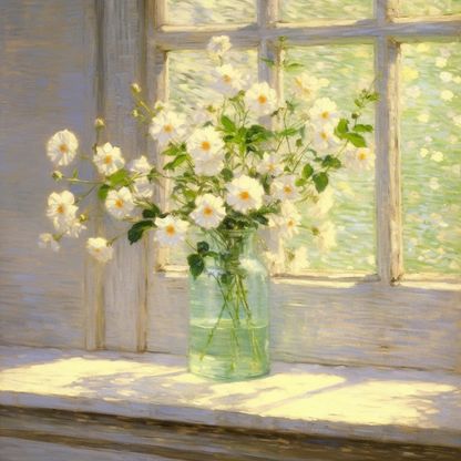 Springtime Daisies in Morning Light - Refreshing Floral Art