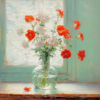 Poppies in Bloom - Vibrant Floral Still Life Painting