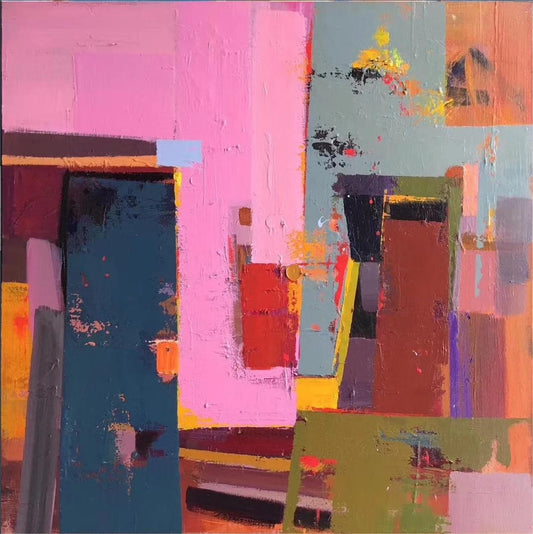 Contemporary Abstract Acrylic Art - Geometric Shapes