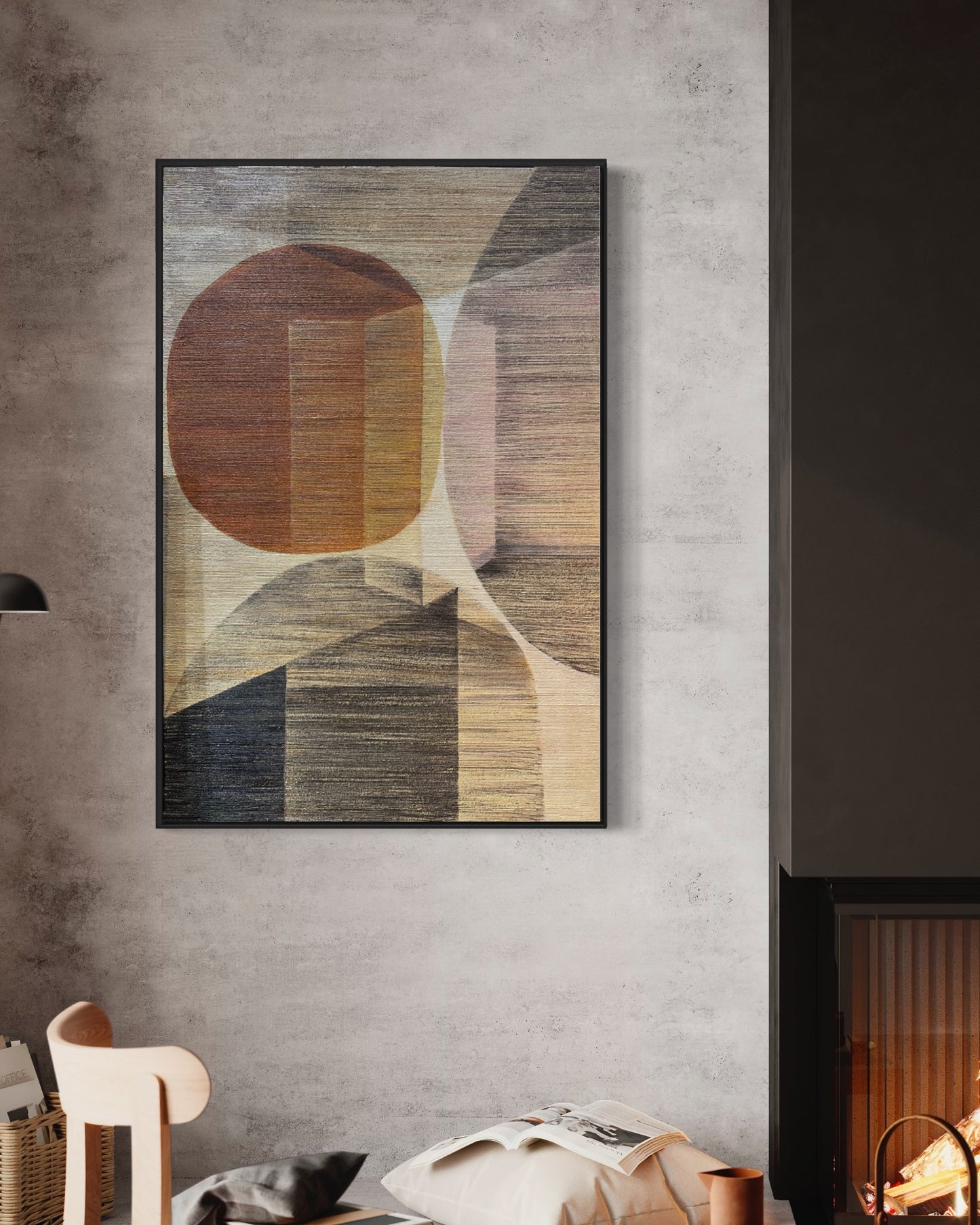 3D Geometry Large Colorful Abstract Fine Art Oil Paintings On Canvas Living Room Wall Art