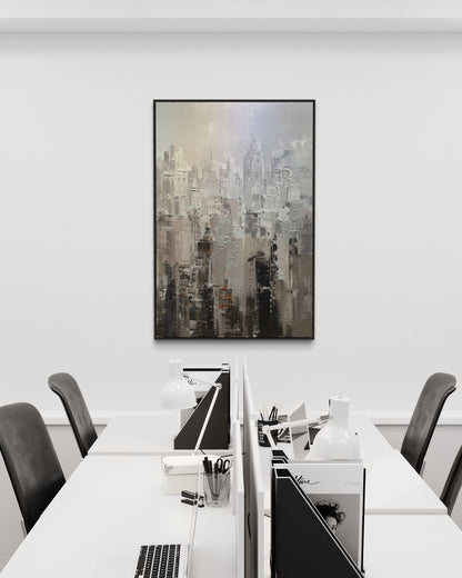 White and Black Colorful Abstract Fine Art Oil Paintings On Canvas Living Room Wall Art