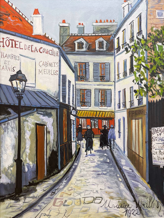 Charming Parisian Street Oil Painting