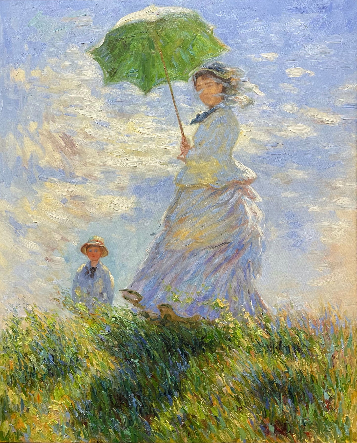 Woman with Parasol Oil Painting by Monet