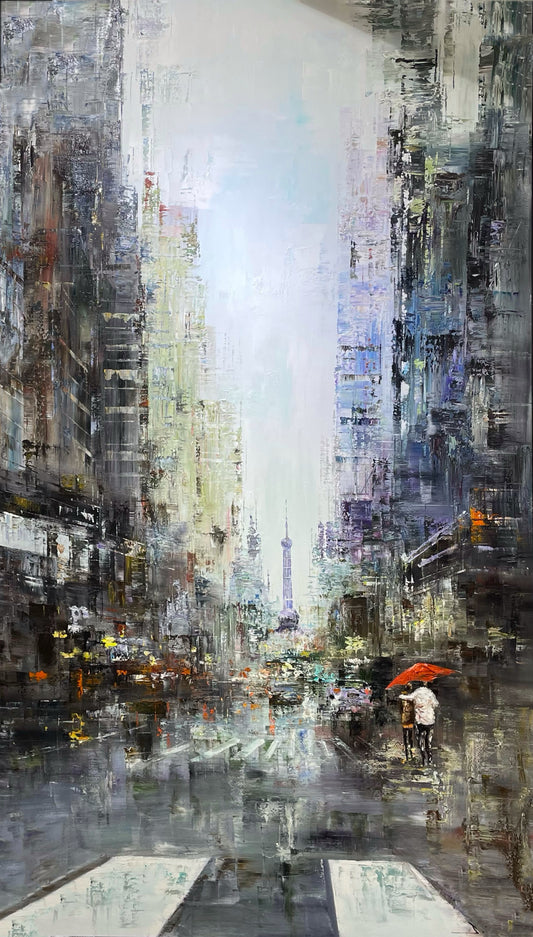 Modern Cityscape Oil Painting