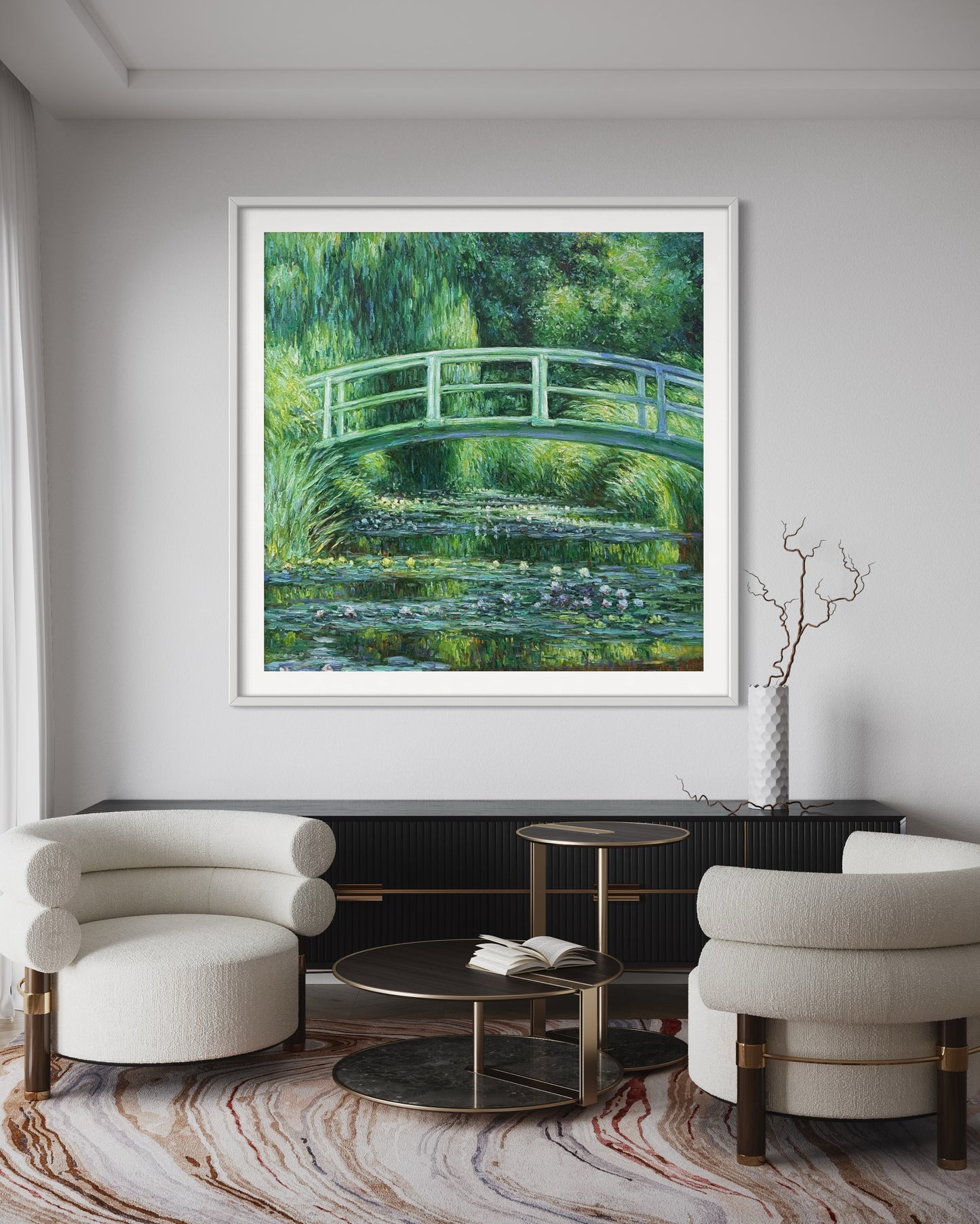 Monet's Japanese Bridge Oil Painting