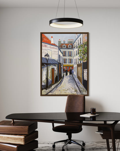 Charming Parisian Street Oil Painting