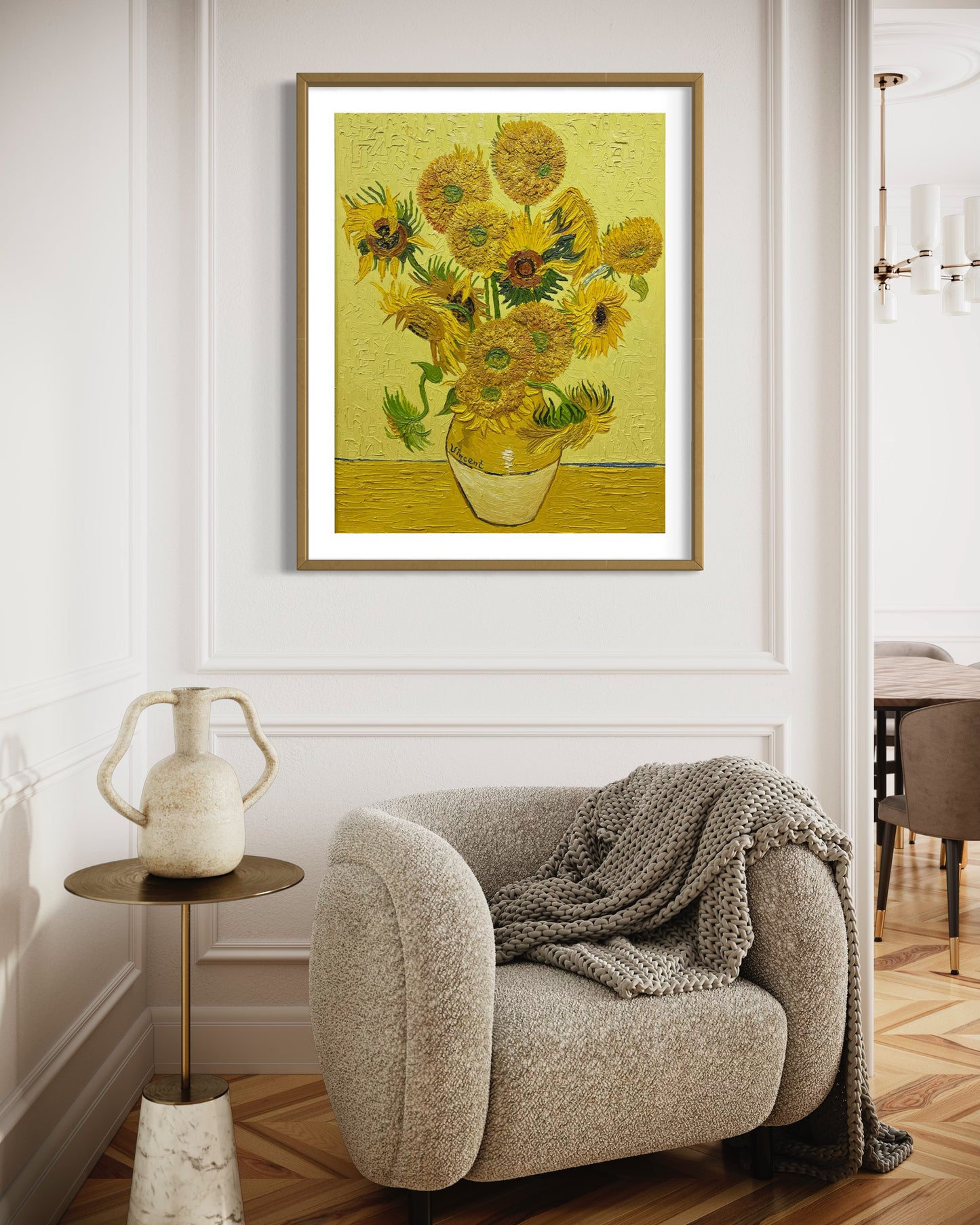 Van Gogh's Sunflowers Oil Painting