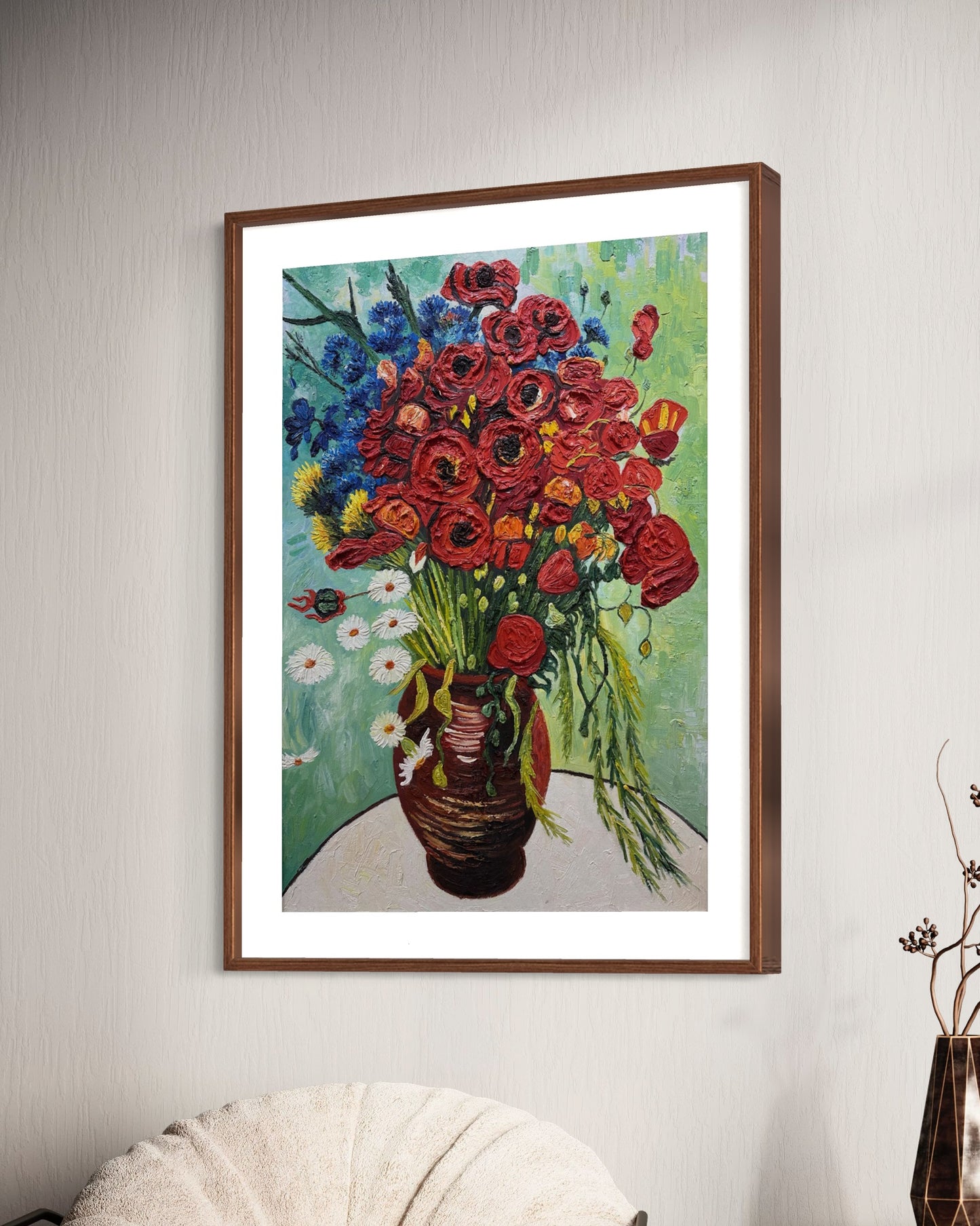 Vincent Van Gogh Vase with Red Poppies Oil Painting