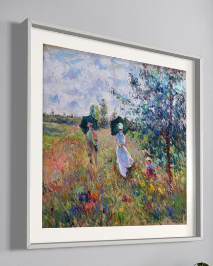 Claude Monet's Taking a Walk in Argenteuil Oil Painting