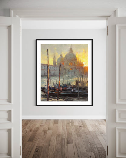 Venice at Sunset Oil Painting