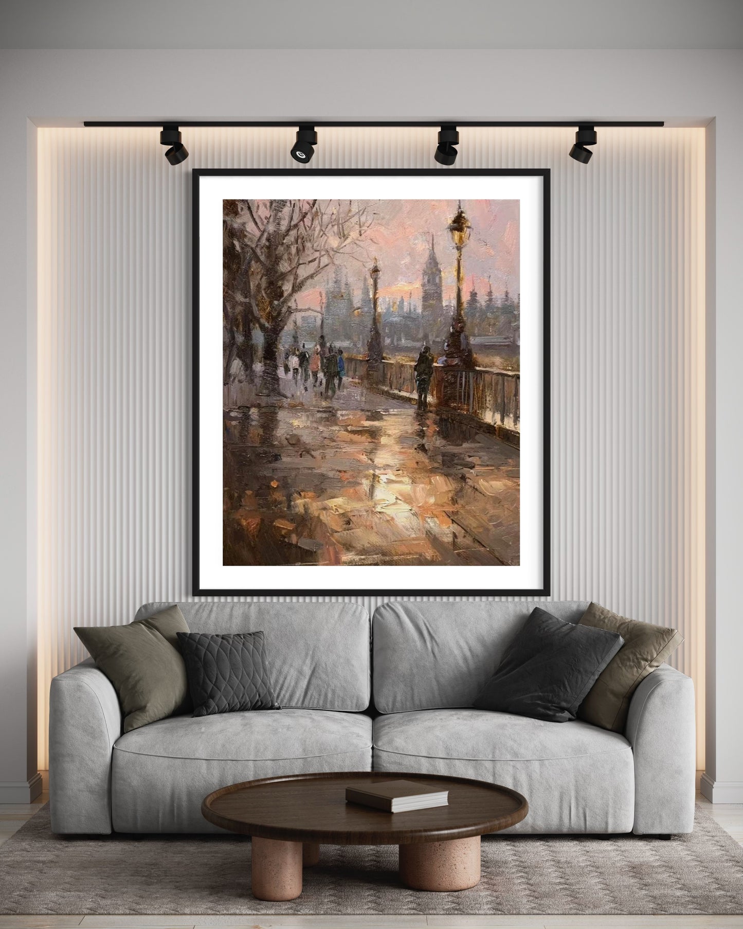 Rainy Evening in London Oil Painting