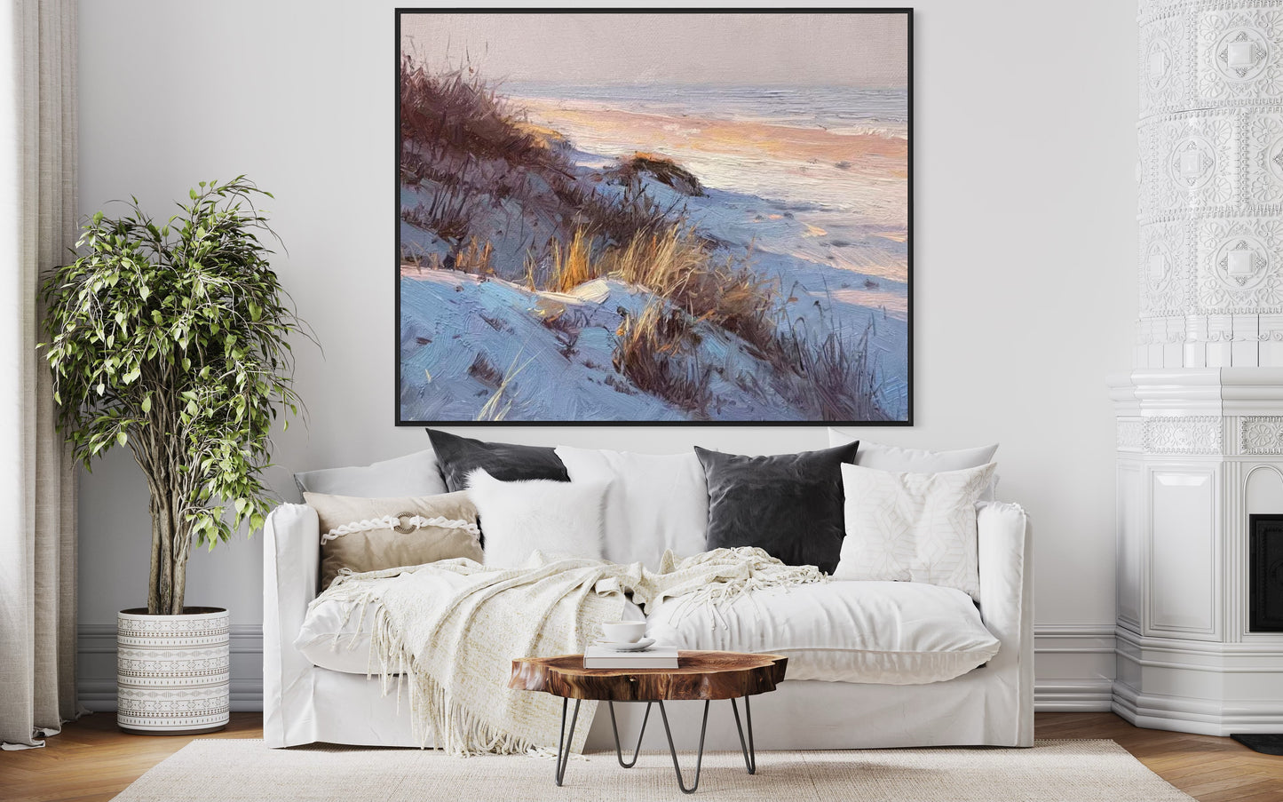 Nature Scenery Snow Landscape Oil Painting