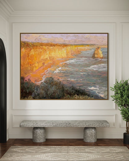 Coastal Cliffs Oil Painting