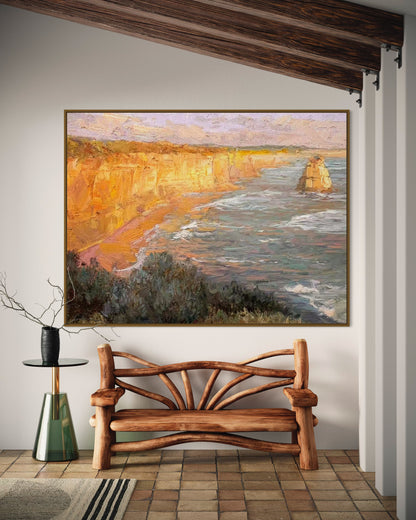 Coastal Cliffs Oil Painting