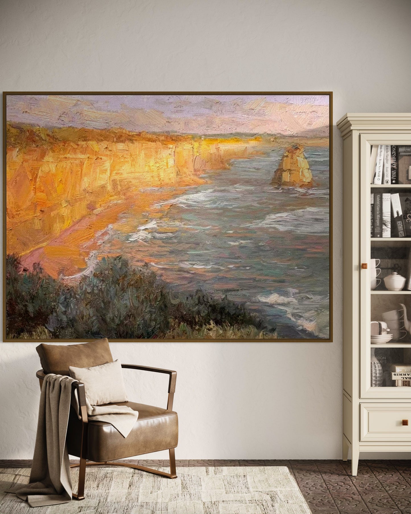 Coastal Cliffs Oil Painting