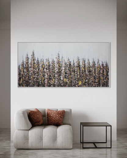 3D Textured Original Oil Painting on Canvas Forest Flower Abstract Acrylic Painting