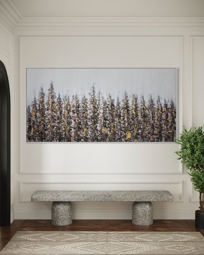 3D Textured Original Oil Painting on Canvas Forest Flower Abstract Acrylic Painting