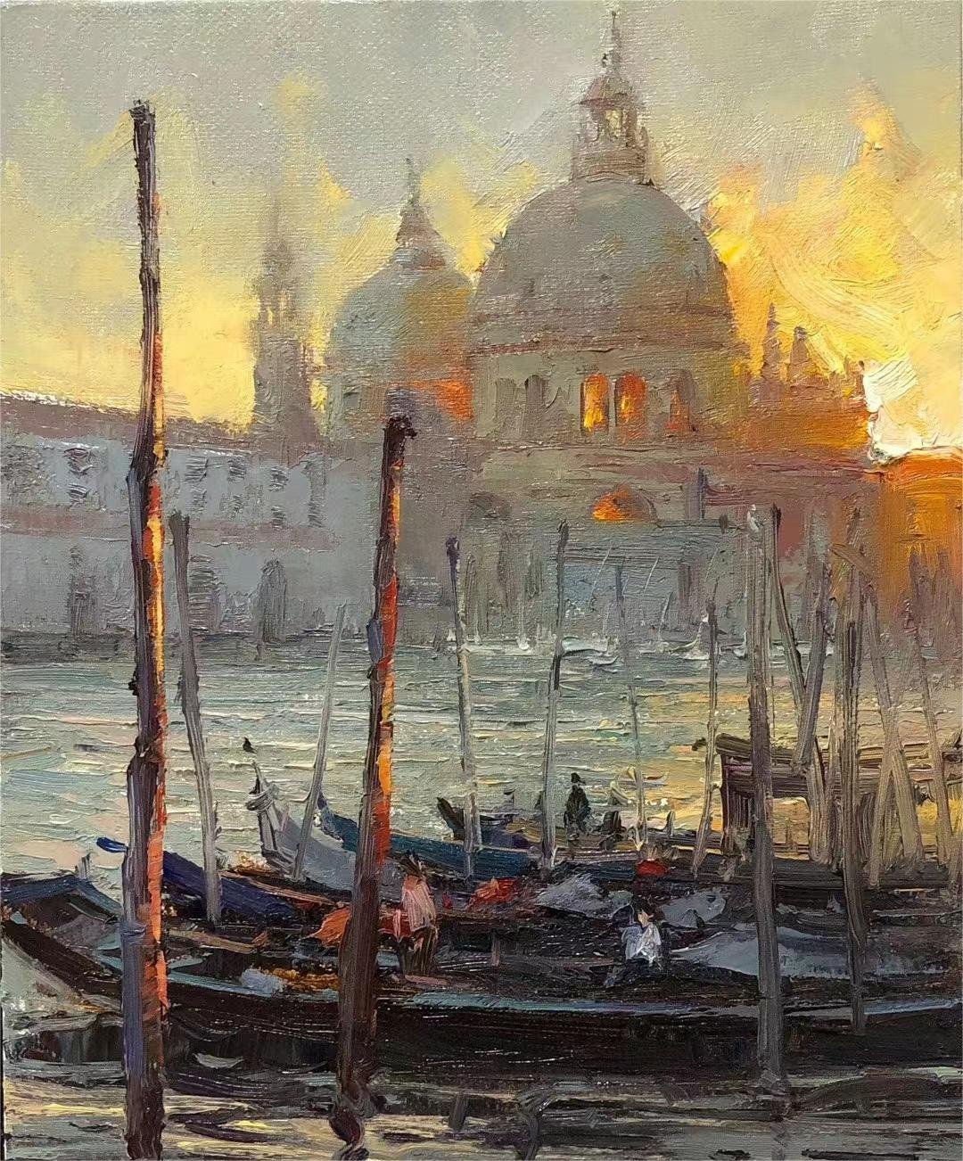 Venice at Sunset Oil Painting