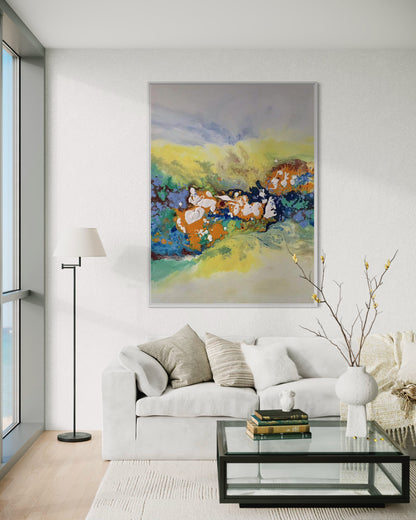 Abstract Nature Acrylic Painting - Flowing Waters