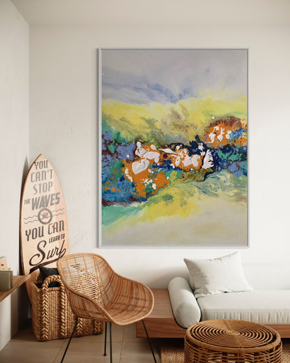 Abstract Nature Acrylic Painting - Flowing Waters