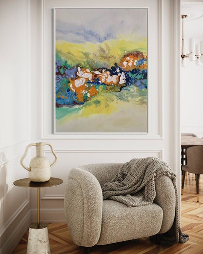 Abstract Nature Acrylic Painting - Flowing Waters