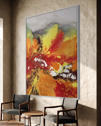 Dynamic Abstract Acrylic Painting