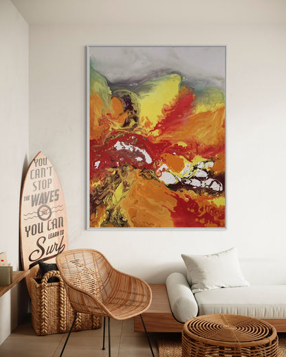 Dynamic Abstract Acrylic Painting