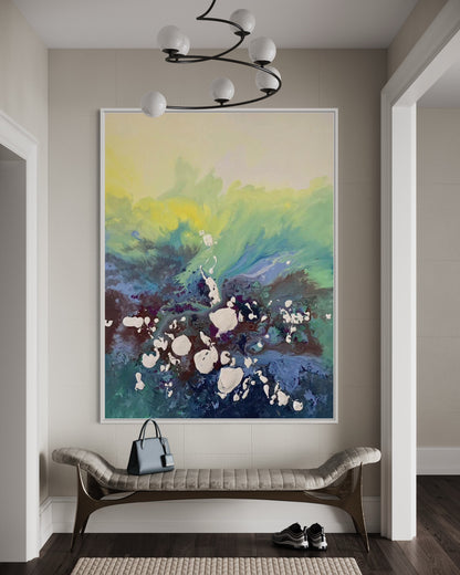 Geometric Black and Beige Abstract Art