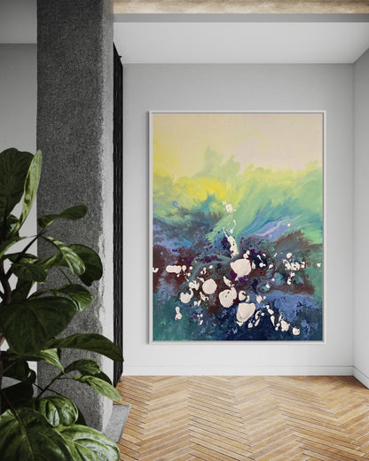 Geometric Black and Beige Abstract Art