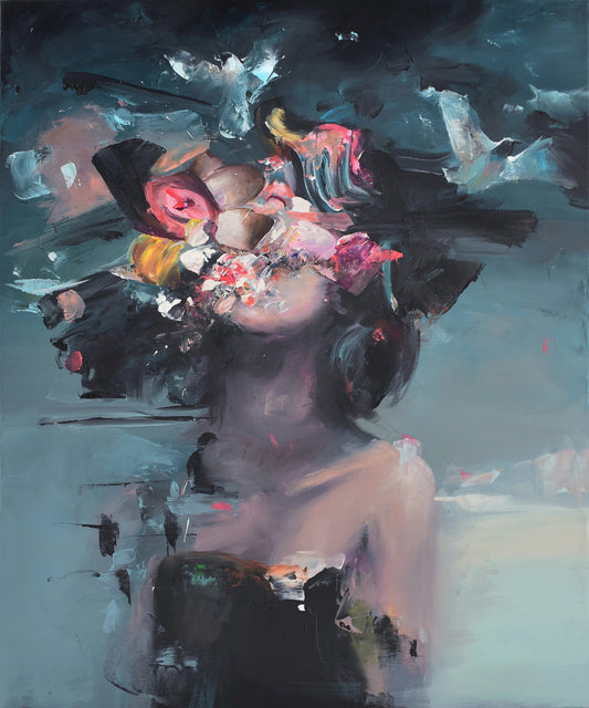 Dreamy Woman with Flowers