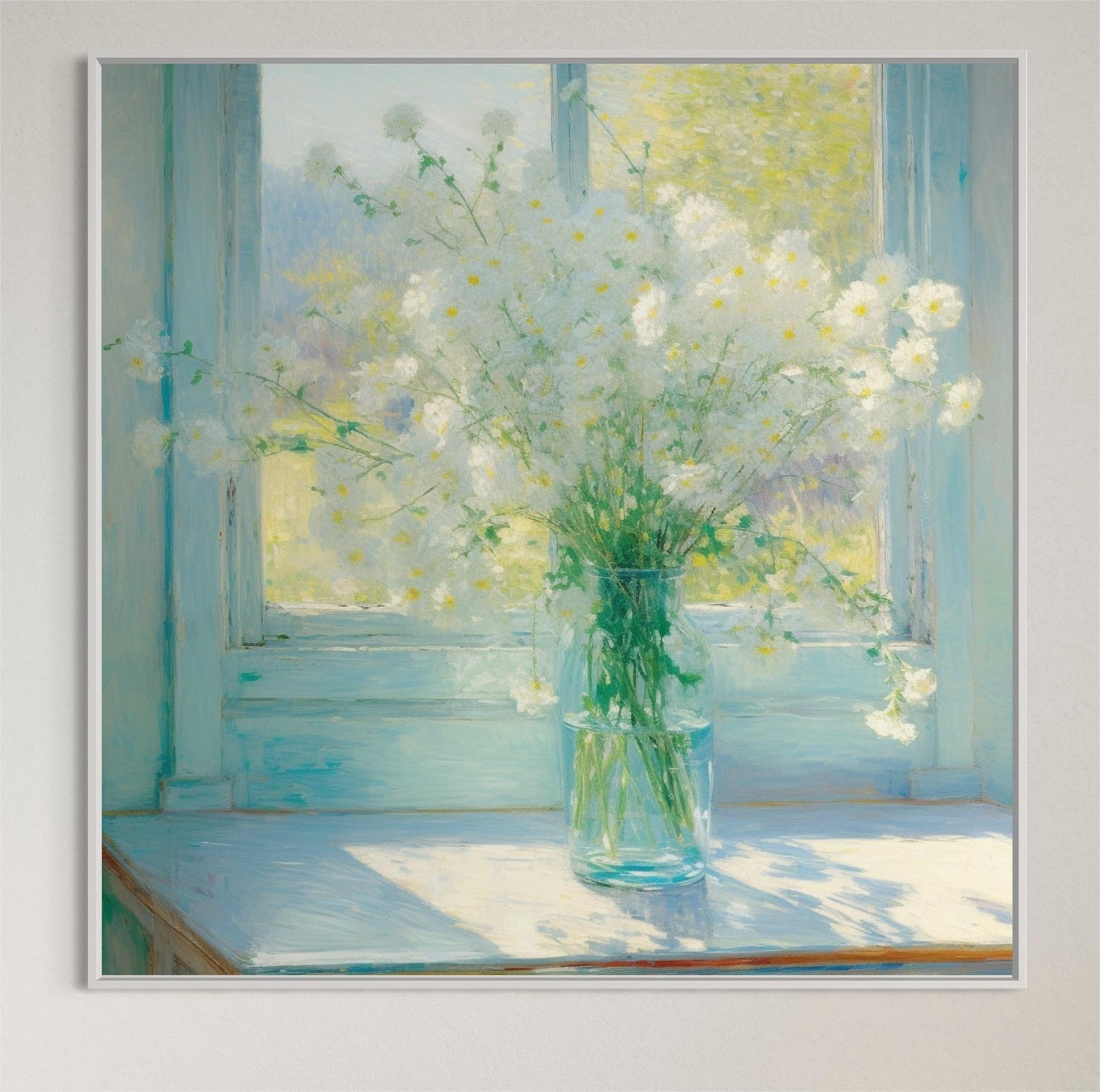 Peaceful Daisy Arrangement by the Window - Tranquil Floral Art