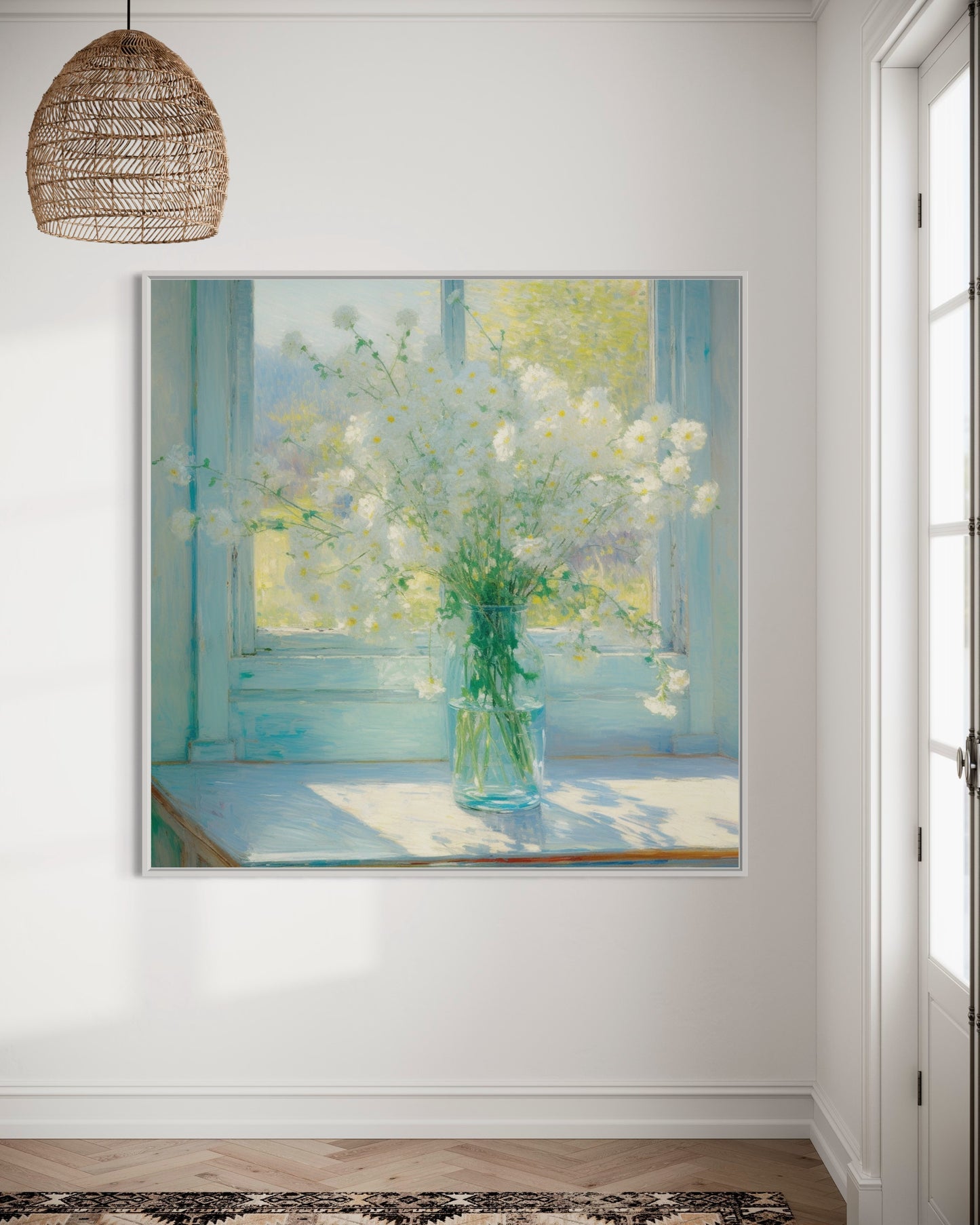 Peaceful Daisy Arrangement by the Window - Tranquil Floral Art