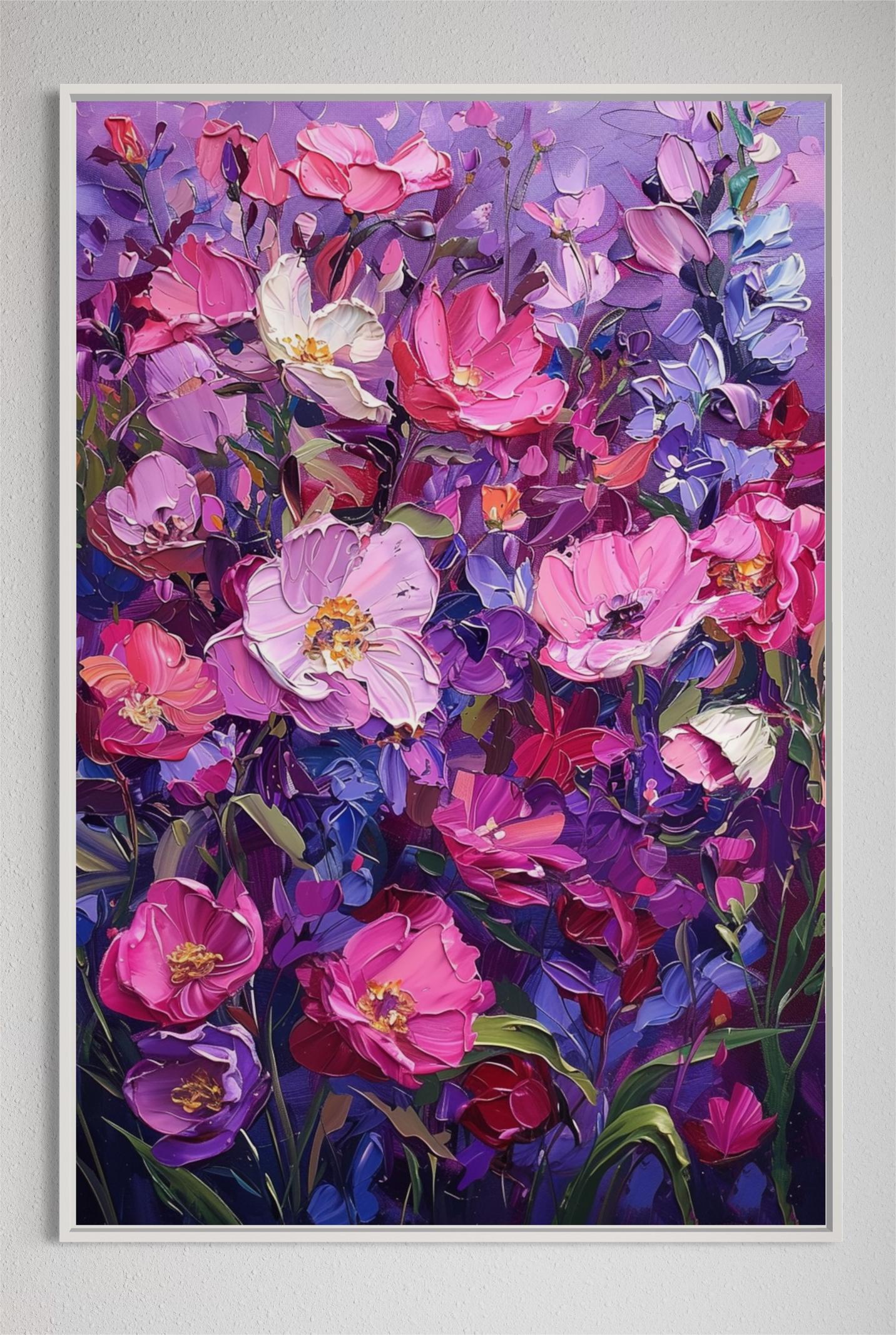 Blossoming Meadow Hand-Painted Canvas Art