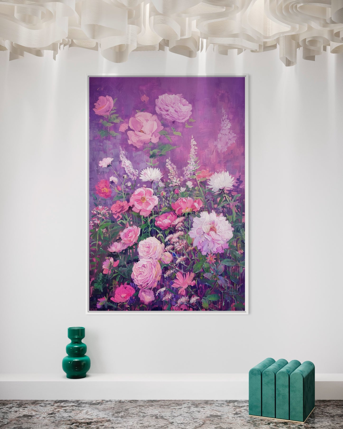 Pastel Garden Roses Canvas Art