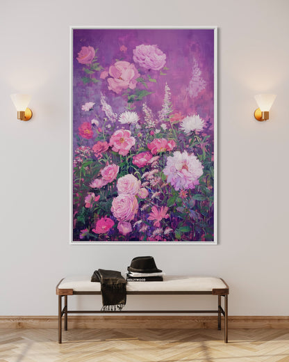 Pastel Garden Roses Canvas Art